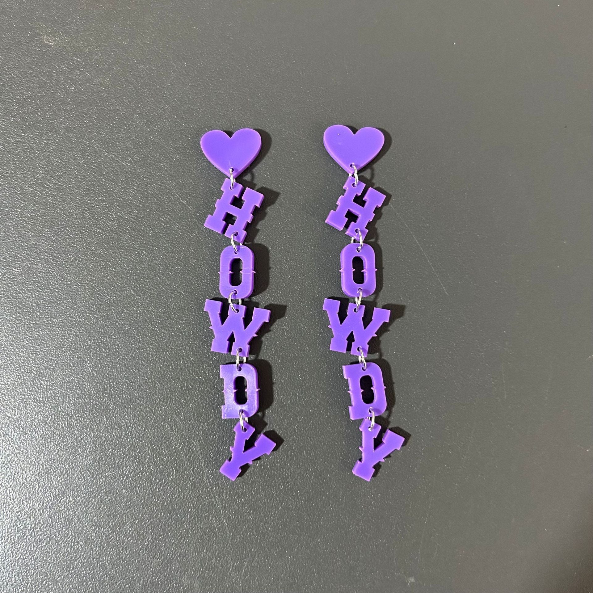 Wholesale Western Cowboy HOWDY Long Letter Acrylic Earrings